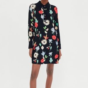 Zara print collar dress
